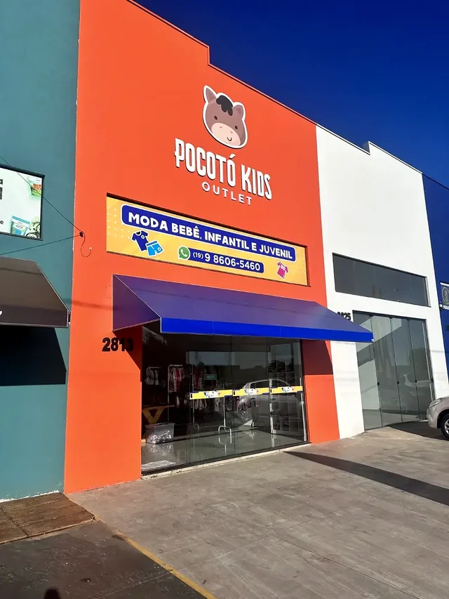 Letras caixa instaladas na Pocotó Kids